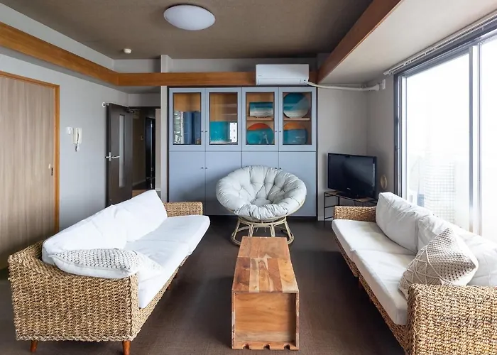 海まで徒歩1分。最上階の角部屋！アクセス抜群オーシャンビュー でのんびりstay